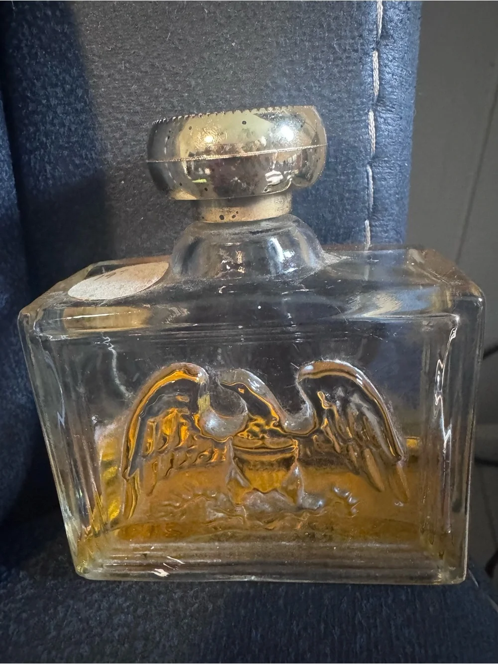 Avon Vintage Amber Glass Eagle Decanter - Deep woods